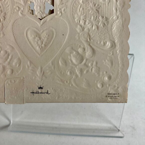 Vintage 3D Valentine Card "For A Dear Grandmother" Pop-Out Embossed Grandma 1963 - Picture 7 of 8